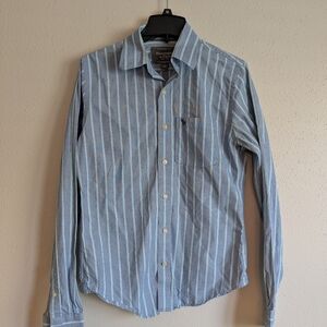 Abercrombie & Fitch Light Blue Striped Shirt